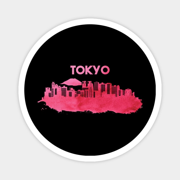 Tokyo Skyline Magnet by TheRealestDesigns